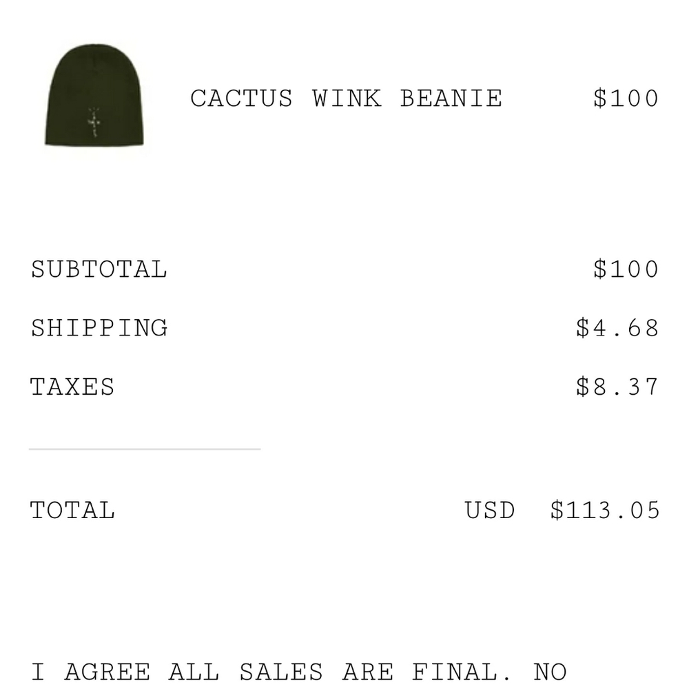 Cactus jack beanie..SOLD STOCK X - Picture 3 of 8